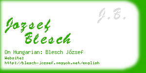 jozsef blesch business card